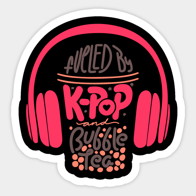 Korean Pop Shirt k-pop music bubble tea gift Sticker by biNutz